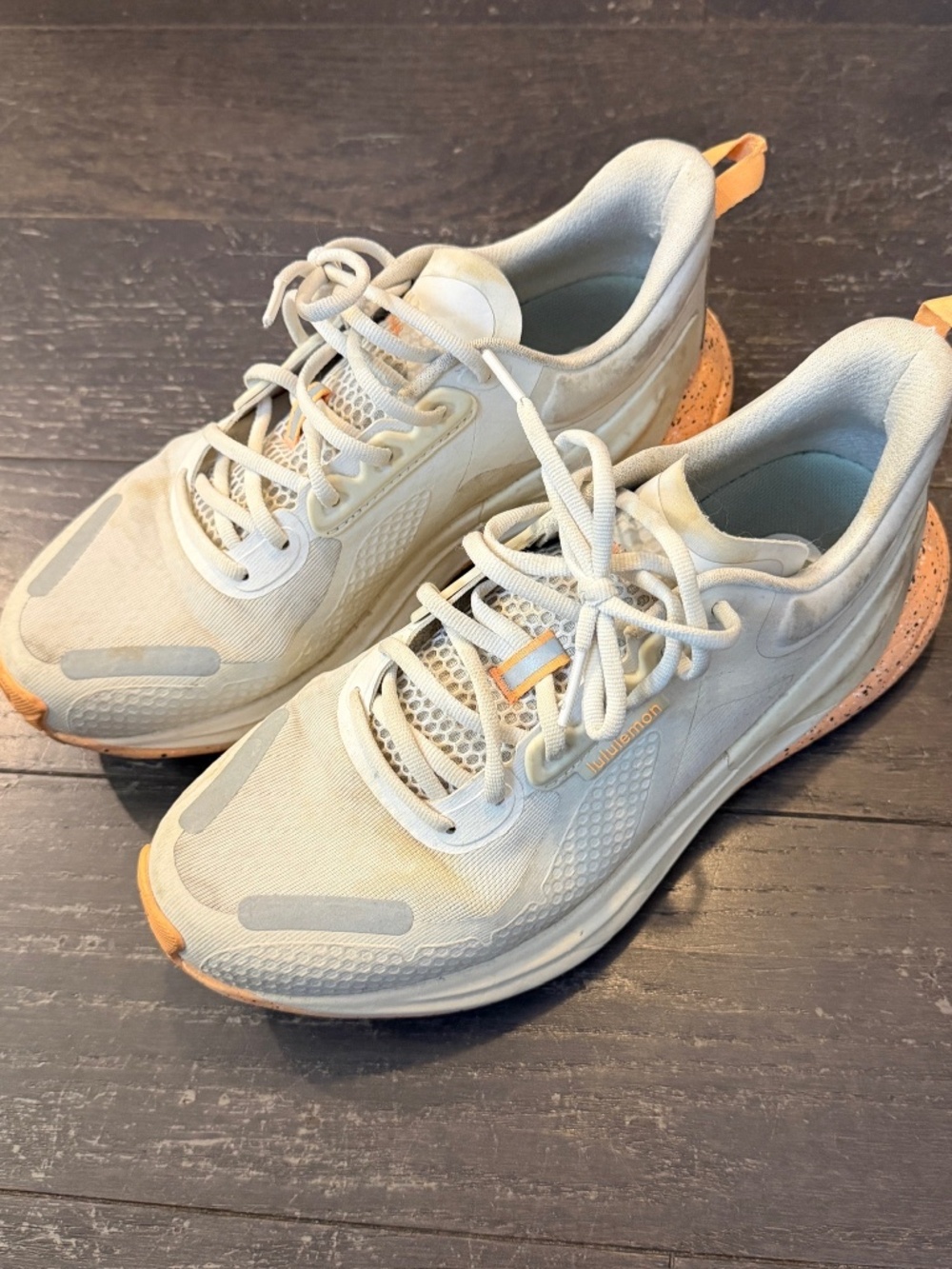 Lululemon Blissfeel Trail Running Shoes Women US 8 Bone Orange sneakers training